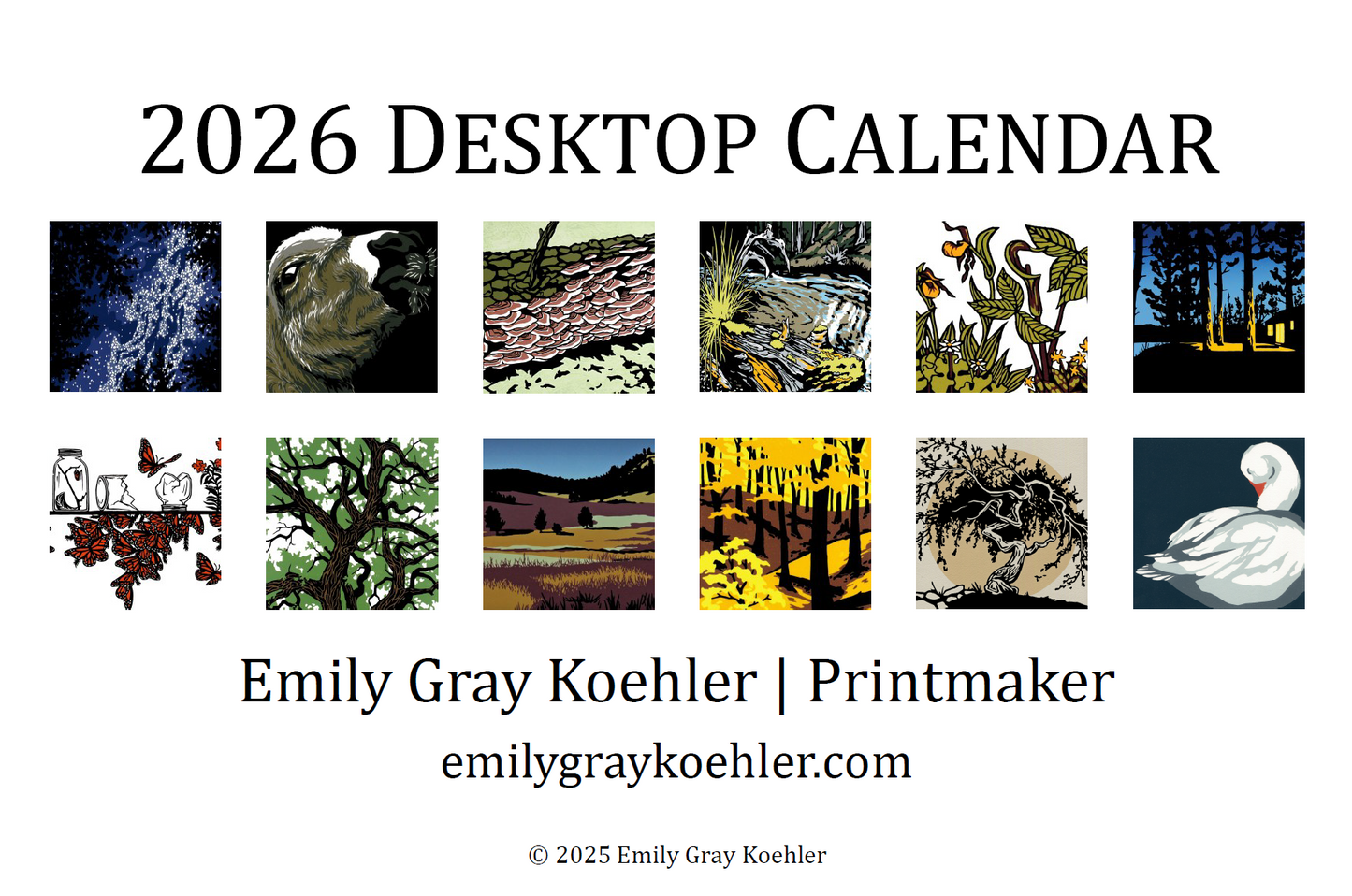 2026 Desktop Calendar