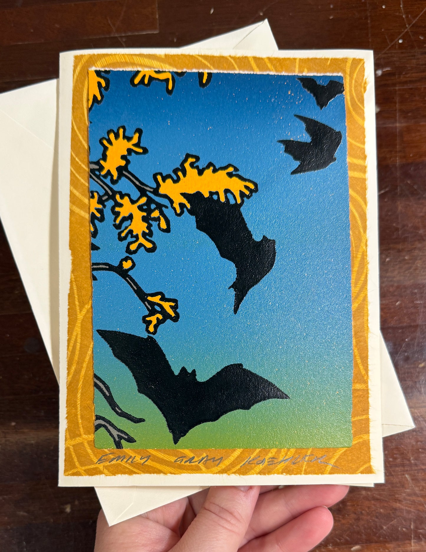 Bats Art Card