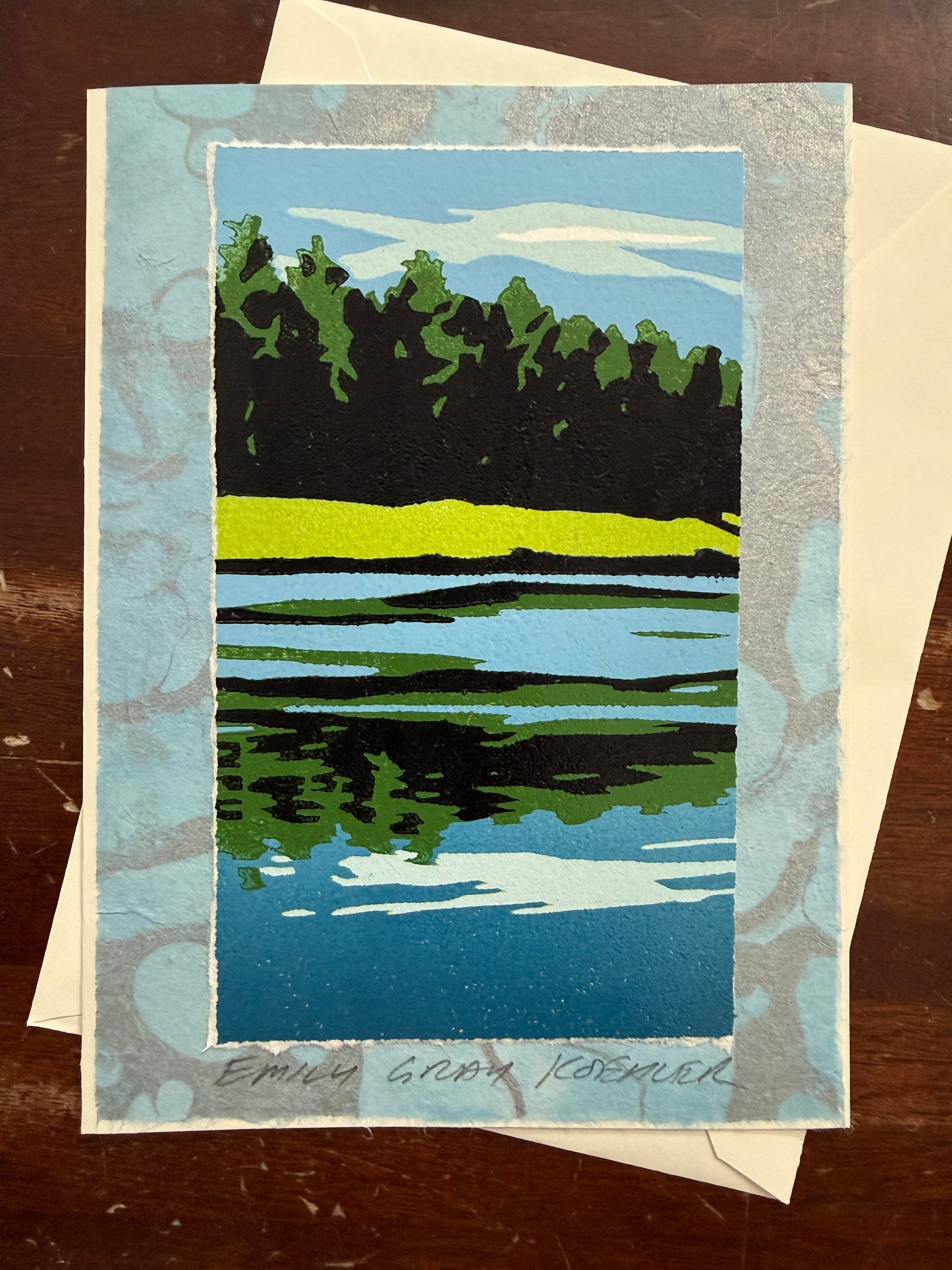 Lake Reflection Art Card