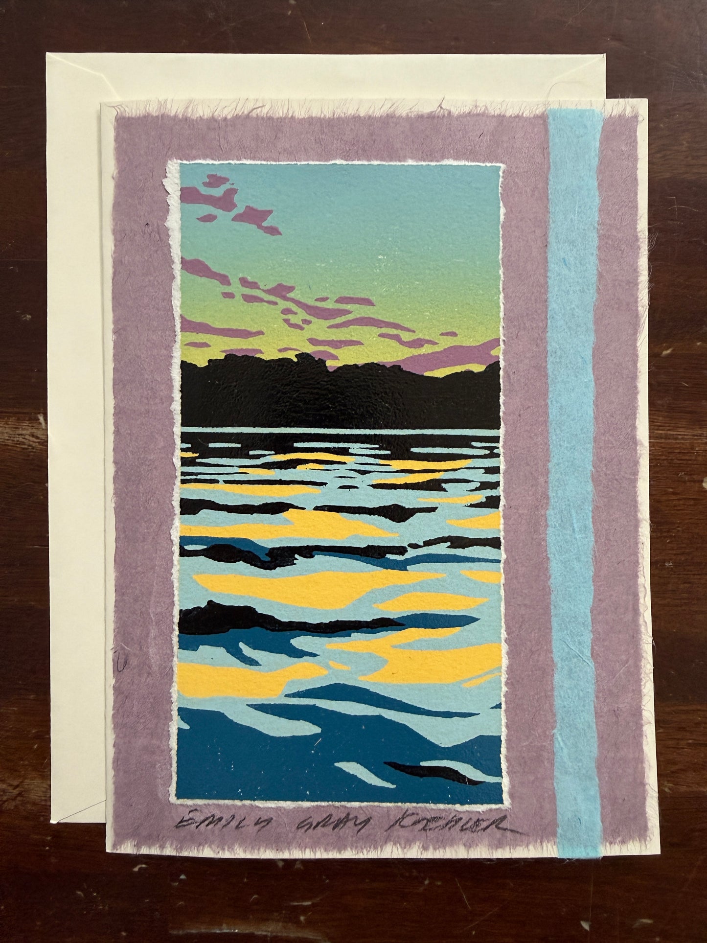 Sunset on the Lake II Art Card