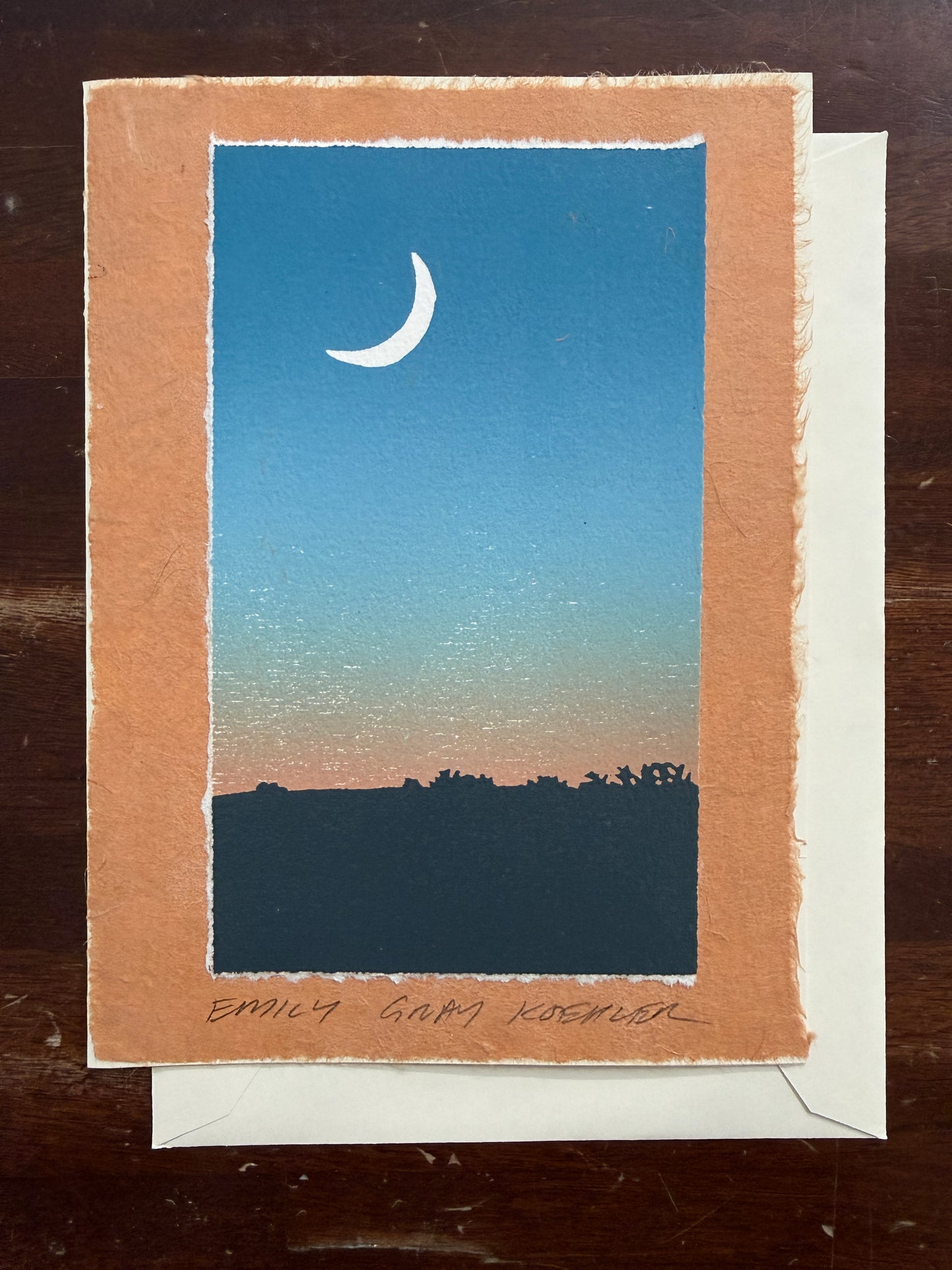 Crescent Moon Art Card