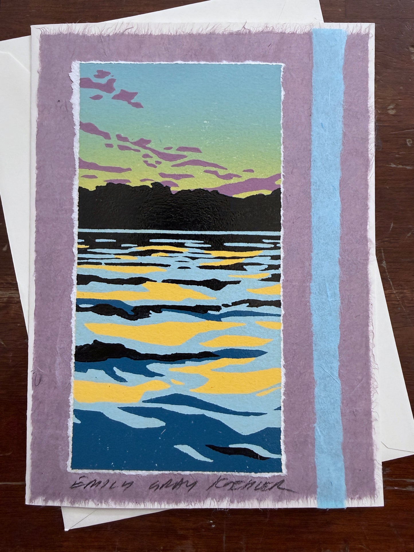 Sunset on the Lake II Art Card