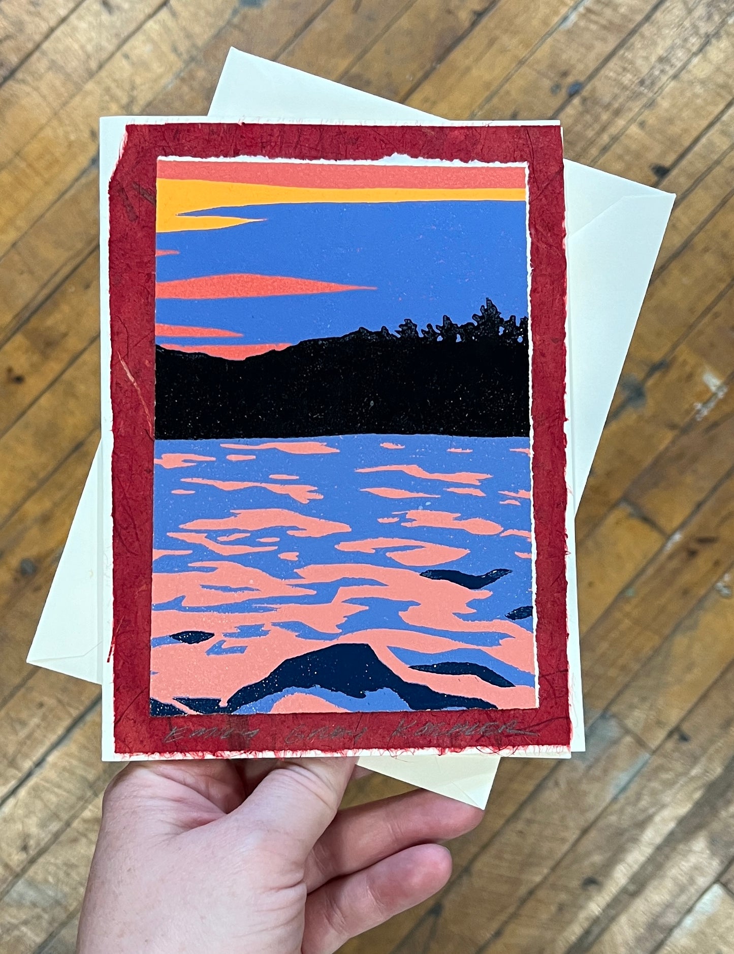 Sunset on the Bay Art Card