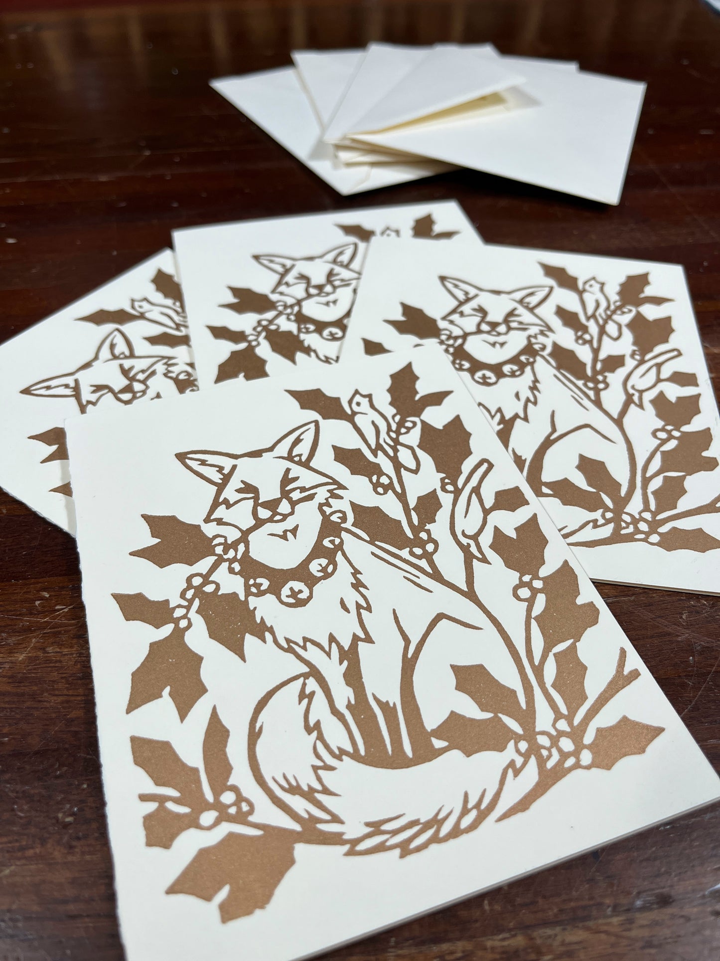 Festive Fox Cards (4 Pack)