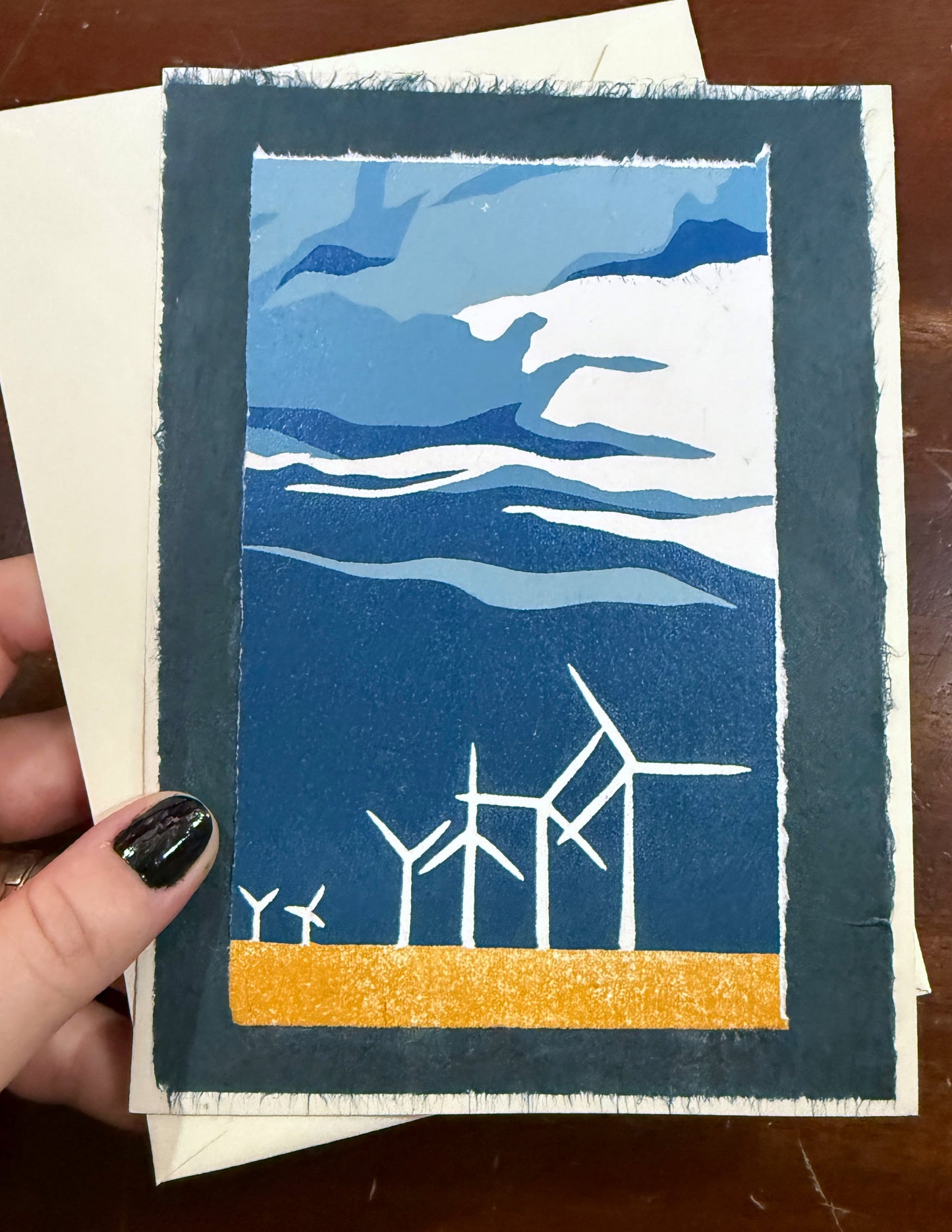 Wind Turbines Art Card