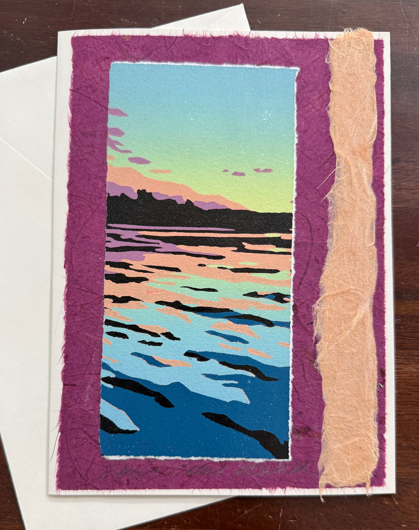 Sunset on the Lake V Art Card