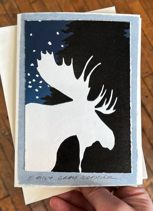 Moose Art Card