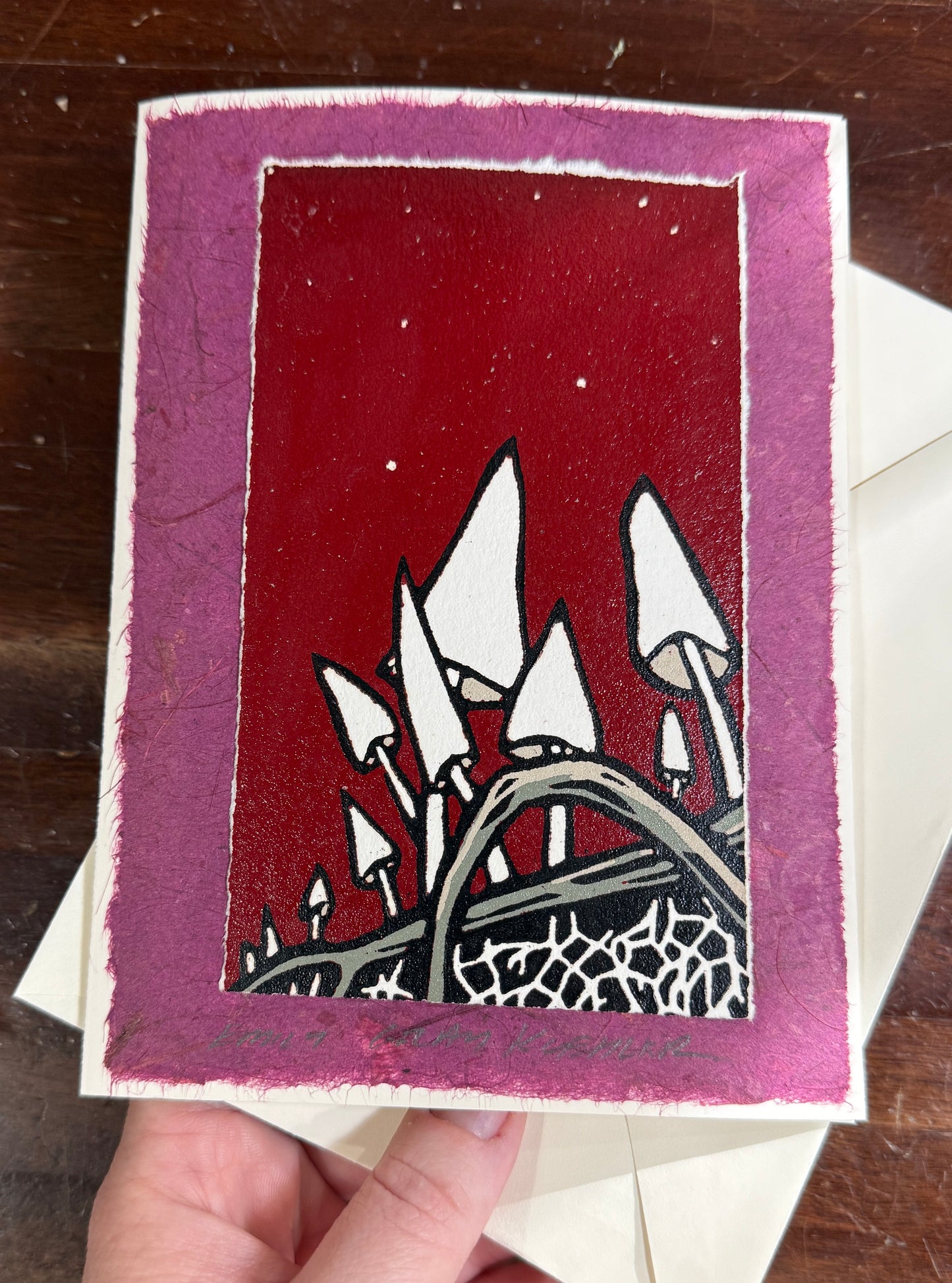 Mushrooms Art Card