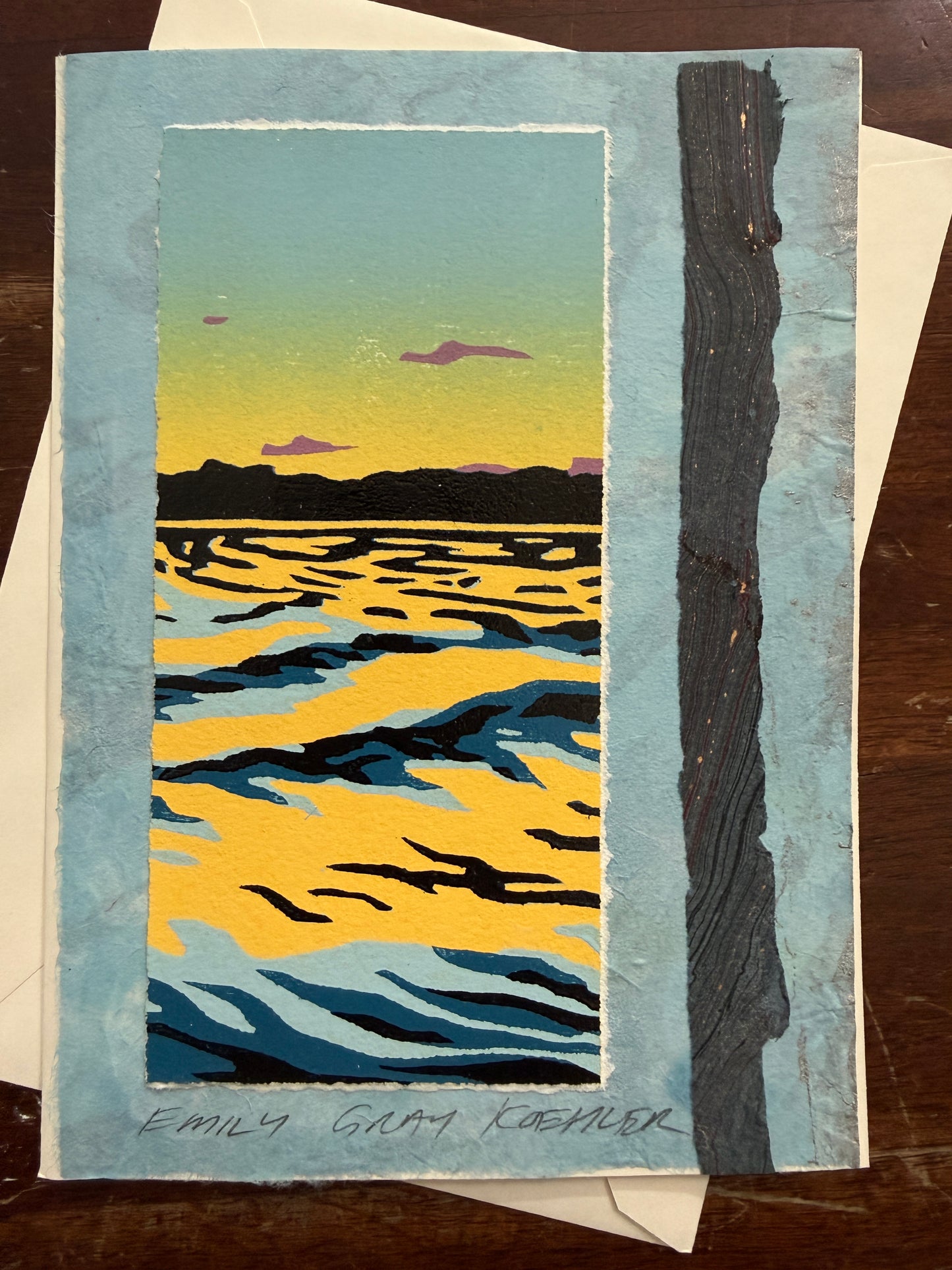 Sunset on the Lake IV Art Card