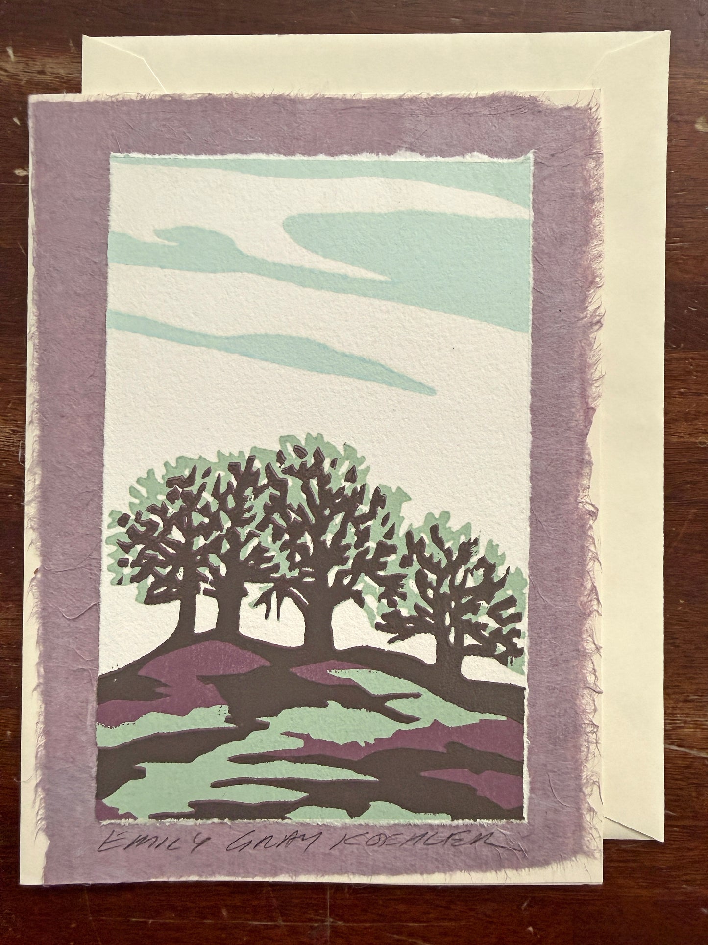 Prairie Trees Art Card