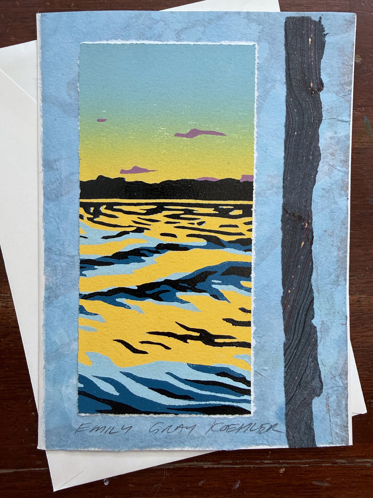 Sunset on the Lake IV Art Card