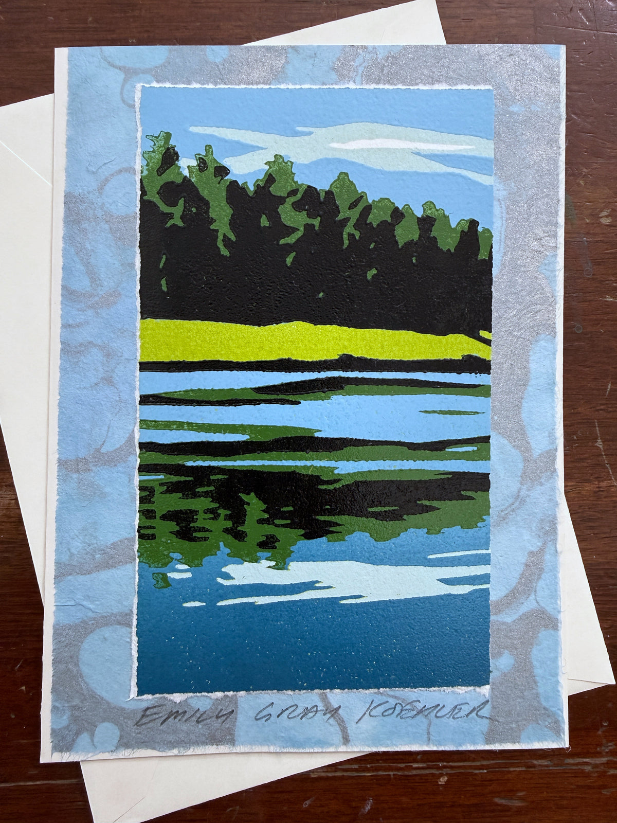Lake Reflection Art Card