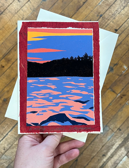 Sunset on the Bay Art Card