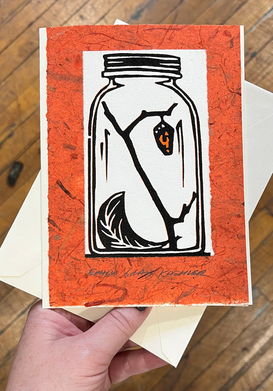 Monarch In Jar Art Card