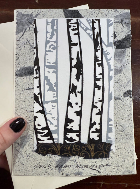 Birches Art Card