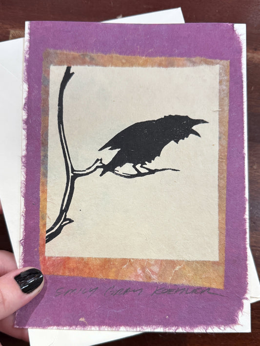 Crow Art Card