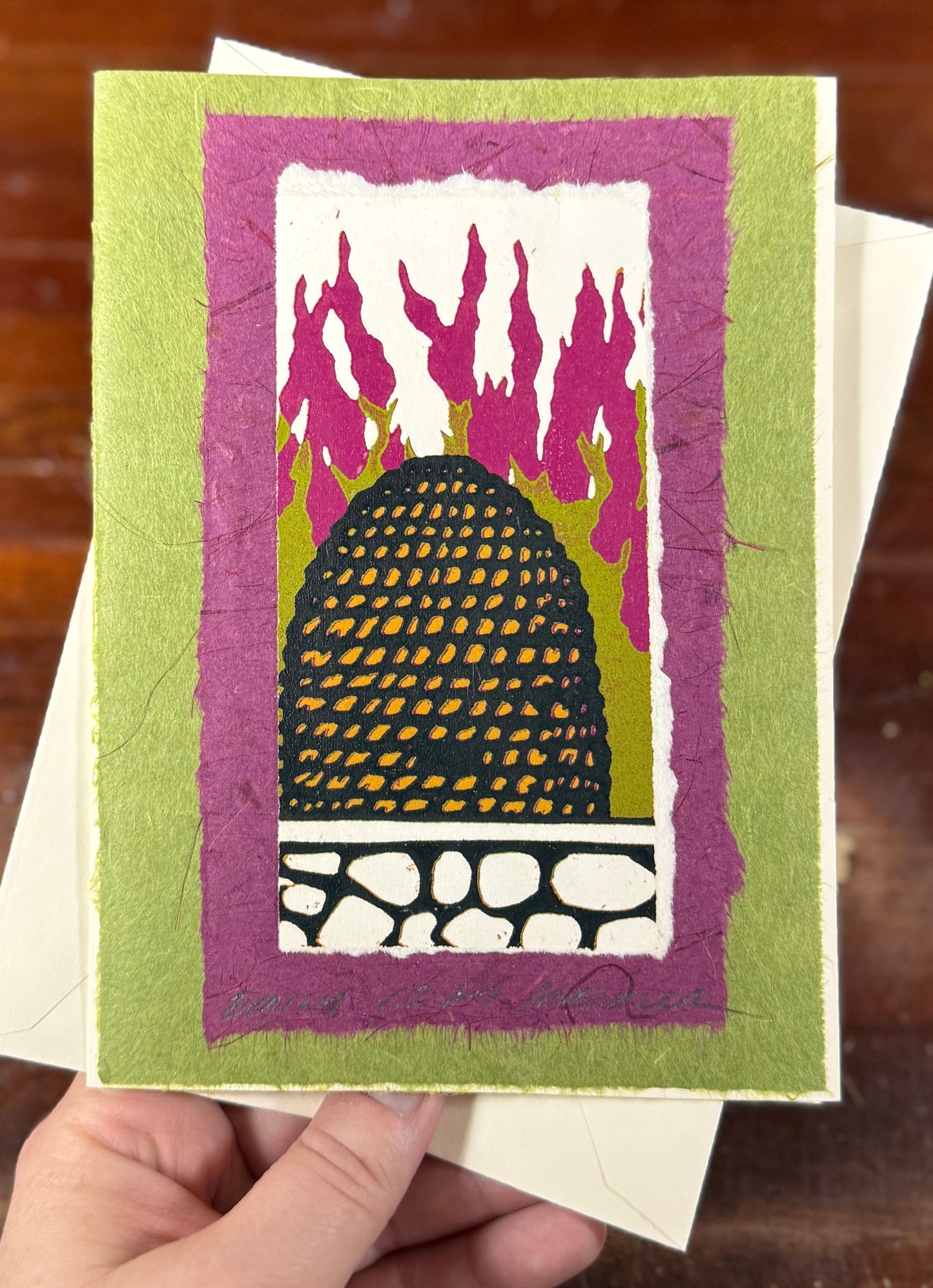 Bee Hive Art Card