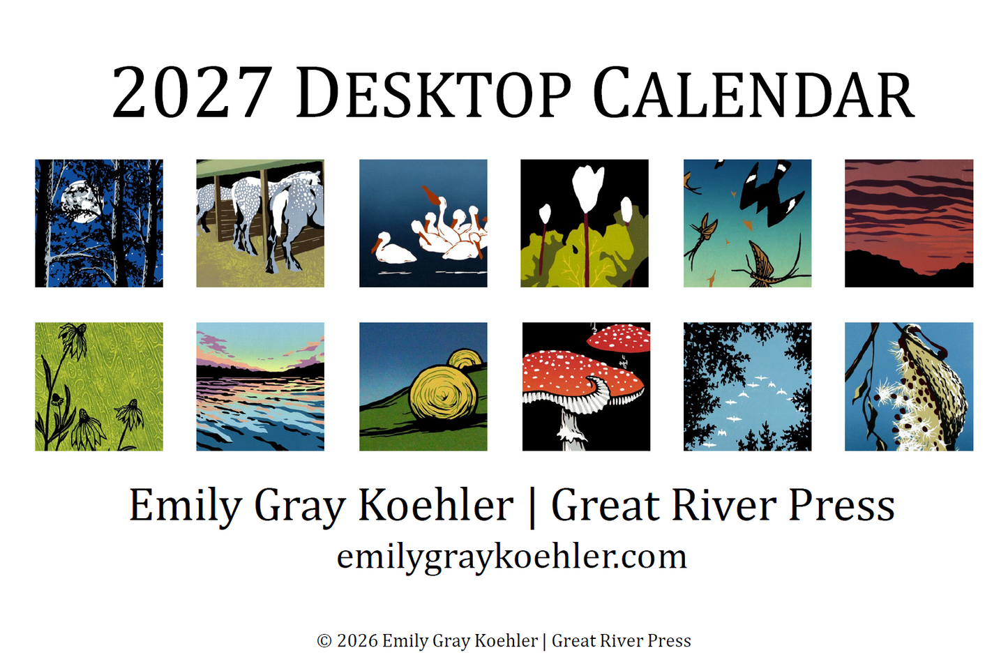 2027 Desktop Calendar