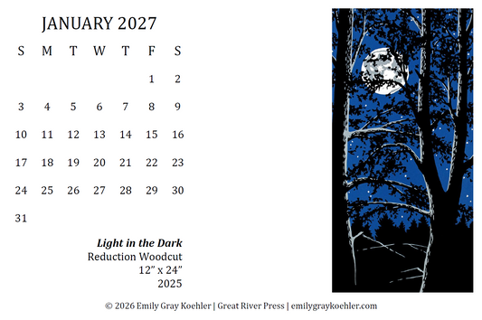 2027 Desktop Calendar