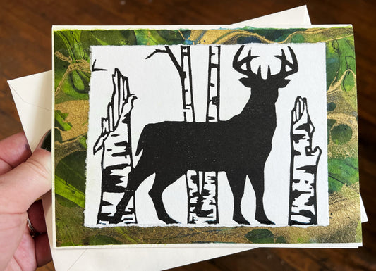 White-Tailed Deer Art Card