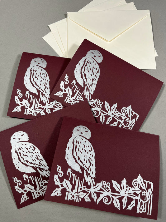 Winter Owl Holiday Cards (4 Pack)